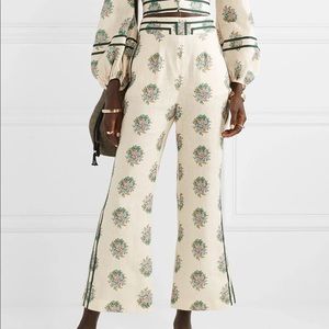 Zimmermann cream floral Pant NWT SZ M/2